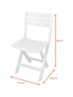 SADA 4 PLASTOVÝCH SKLÁDACÍCH CATERINGOVÝCH ŽIDLÍ KOMODO WHITE