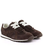 Dámské semišové hnědé kožené polobotky Vinceza 86427