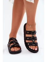 Dámské Pantofle S Pásky Černé Pasiriela Dámské Pantofle S Pásky Černé Pasiriela