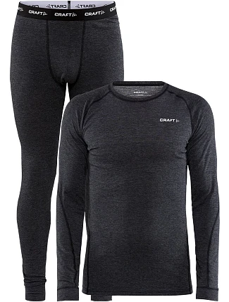 Craft Corporate Wool Merino Set M Pánská sada merino spodního prádla 81.9711 black melange Craft Corporate Wool Merino Set M Pánská sada merino spodního prádla 81.9711 black melange