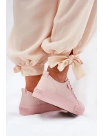 Dámské Tenisky Na Platformě Z Eko Kůže Big Star RR274A294 Růžové