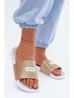 Dámské Mládežnické Pantofle LEVI'S VPOL0251S-3923 Zlaté s třpytkami Dámské Mládežnické Pantofle LEVI'S VPOL0251S-3923 Zlaté s třpytkami