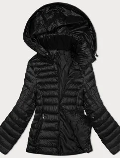 Černá dámská prošívaná bunda s odepínací kapucí S'West (B8220-1)