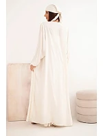 Dámský viskózový 4dílný komplet v boho stylu světle béžový