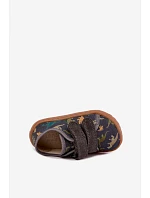 Dětské barefoot pantofle Dinozaury Froddo Canvas G1700440-31 šedé Dětské barefoot pantofle Dinozaury Froddo Canvas G1700440-31 šedé