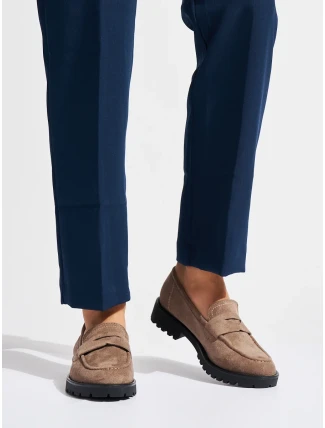 Exkluzívní mokasíny dámské hnědé platforma Exkluzívní mokasíny dámské hnědé platforma