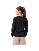 Dívčí tričko s dlouhým rukávem 4F F460 deep black 4FJWMM00TLONF460 20S