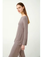 Vamp - Žebrované bambusové pyžamo s manžetovými rukávy 21175 - Vamp Vamp - Žebrované bambusové pyžamo s manžetovými rukávy 21175 - Vamp