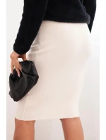 Dámská sukně z elastického viskózového úpletu ecru