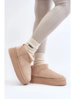 Dámské Sněhule Na Hrubé Podrážce Beige Caliksa