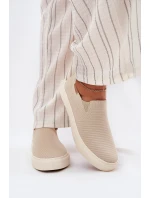 Dámské Tenisky Slip-On Big Star RR274721 Béžové
