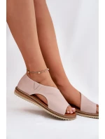 Dámské kožené sandály Artiker 46C1018 Světle růžové