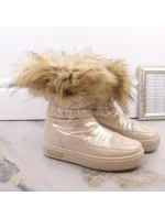 Dámské sněhule INT1924B sněhule na platformě z umělé kožešiny MM274380 Světle béžová - Big Star Dámské sněhule INT1924B sněhule na platformě z umělé kožešiny MM274380 Světle béžová - Big Star