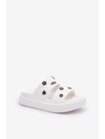 Pěnové Dámské Pantofle S Klipy Bílé Ravanala