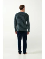 Vamp - Sametové pruhované pyžamo 21713 - Vamp Vamp - Sametové pruhované pyžamo 21713 - Vamp