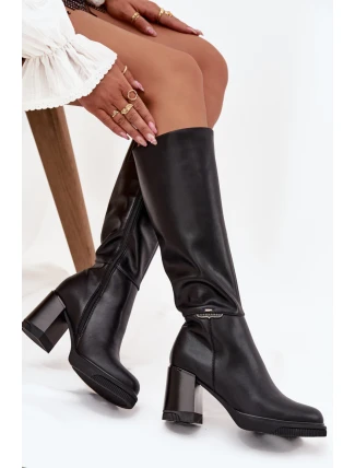 Kozačky na podpatku  model 219586 Step in style