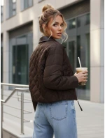 Dámská prošívaná hnědá přechodová bunda FashionStreet TY5619