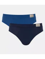 Pánské slipy GO Natural Brief C2P - BLUE - modré M008 - SLOGGI Pánské slipy GO Natural Brief C2P - BLUE - modré M008 - SLOGGI