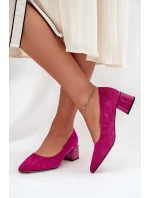 Semišové Hladké Lodičky S Špičatými Špičkami Vinceza 66736 Fuchsie