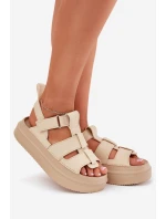 Dámské Sandály Na Platformě Béžové Nitavelia Dámské Sandály Na Platformě Béžové Nitavelia