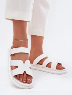 Gumové Dámské Pantofle S Páskem Bílé Tavirae