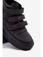 Zateplené boty sneakers pro děti na suchý zip Big Star SS374070 Černé