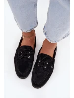 Dámské semišové mokasíny Big Star RR274948 Černé