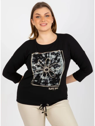 Dámská halenka RV BZ 8470.93P černá - FPrice Dámská halenka RV BZ 8470.93P černá - FPrice