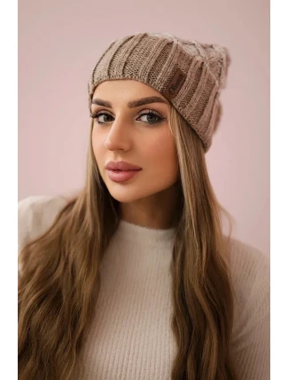 Milano fleecová čepice K203 ecru melange+dark beige Milano fleecová čepice K203 ecru melange+dark beige