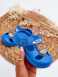 Dětské pěnové žabky s ozdobou modré Opleja