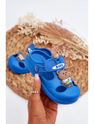 Dětské pěnové žabky s ozdobou modré Opleja