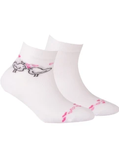 TENKÉ PONOŽKY BARVA 6-11 LET DÍVKY BÍLÁ 27/29