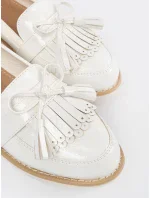 Originální dámské mokasíny bílé bez podpatku Originální dámské mokasíny bílé bez podpatku