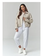 hřejivá kordová bunda model 225692 Makadamia