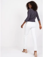 Volná dámská halenka v grafitové barvě se zavazováním na spodním okraji (4691)