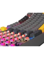 GENESIS Thor 230 TKL Herní klávesnice USB + RF Wireless + Bluetooth QWERTY Černá, šedá, oranžová