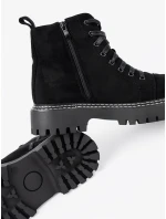 Praktické dámské černé kotníčkové boty platforma Praktické dámské černé kotníčkové boty platforma