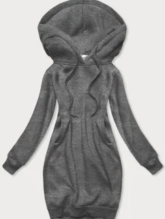 Tmavě šedá dlouhá tepláková mikina (YS10005-5)