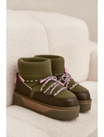 Dámské sněhule na platformě D.Franklin – khaki