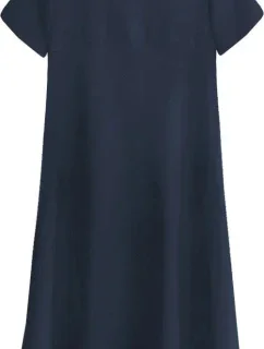 Tmavě modré trapézové šaty (436ART)