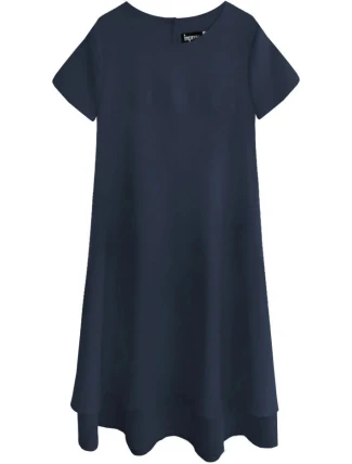 Tmavě modré trapézové šaty (436ART)