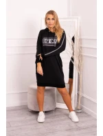 Šaty s reflexním potiskem černé