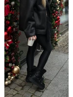 Voděodolné sněhové boty na platformě veganské D.Franklin DFSH370004 černé