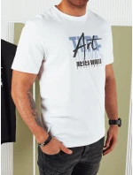 Pánské bílé tričko s potiskem FashionStreet RX5392