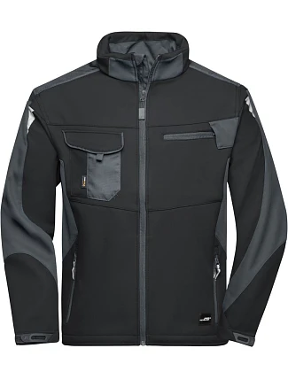 Daiber JN 844 Pracovní letní softshellová bunda - Strong 02.0844 black/carbon