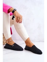 Dámské espadrilky s puntíky Big Star JJ274867 Černá