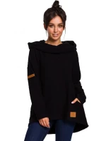 B131 Svetr s vysokým límcem - černý