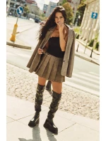 Dámské kozačky nad kolena na masivní platformě Erisna – černé