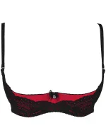 Dámská sexy podprsenka V-9881 Černá s červenou - Axami