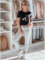 Dámské tričko LUMIFIT s pudlem černé FashionStreet RY2736